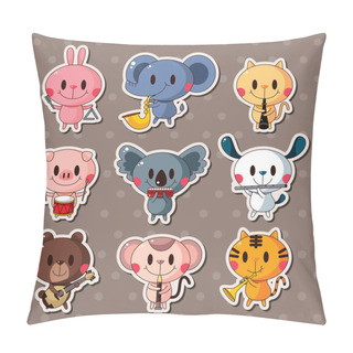 Personality  Animal Play Music Stickers Pillow Covers