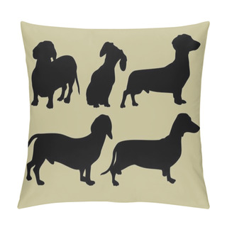 Personality  Silhouette Of The Dogs Pillow Covers