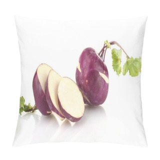 Personality  Fresh Turnip Isolated On White Pillow Covers
