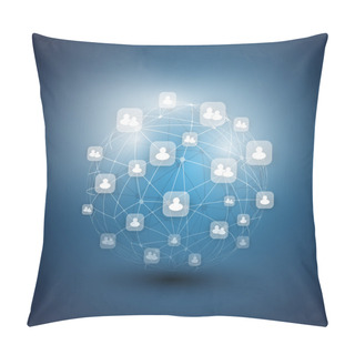 Personality  Social Networks - Business Vector Illustration Pillow Covers