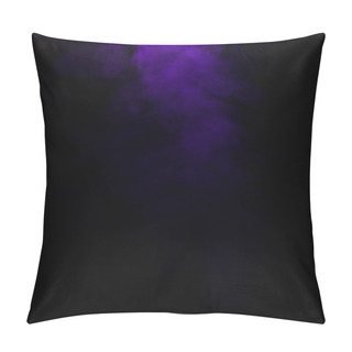 Personality  Abstract Mystical Black Background With Purple Smoke  Pillow Covers