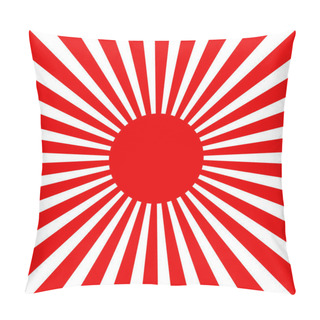 Personality  Circle, Rays And They Are Red, White. Pillow Covers