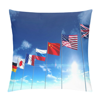 Personality  International Country Flags, 3D Rendering Pillow Covers