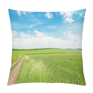 Personality  Wheat Field And Country Road Pillow Covers