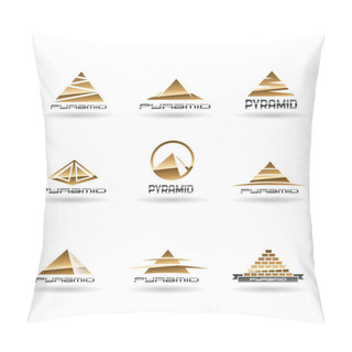 Personality  Pyramid Logo Design Elements Pillow Covers