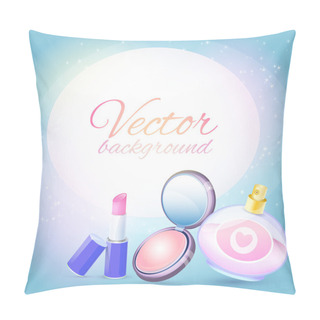 Personality  Vector Cosmetics Background. Vector Illustration. Pillow Covers