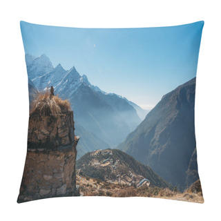 Personality  Breathtaking View Of Nepal Mountains Peaks, Sagarmatha, 2014 Pillow Covers
