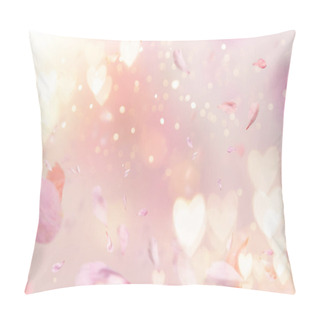 Personality  Flowers Composition For Valentines, Mothers Or Womens Day. Pink Flowers On Old White Wooden Background. Pillow Covers