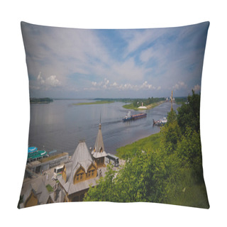Personality  View To Volga River From The Hill Of Gorodets Town In Russia Pillow Covers