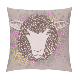 Personality  Sketch Sheep Poster Pillow Covers