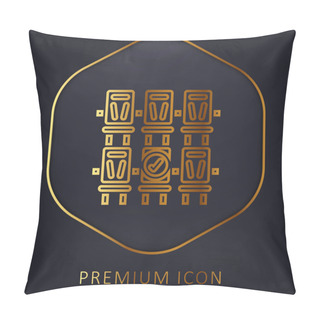 Personality  Booking Golden Line Premium Logo Or Icon Pillow Covers