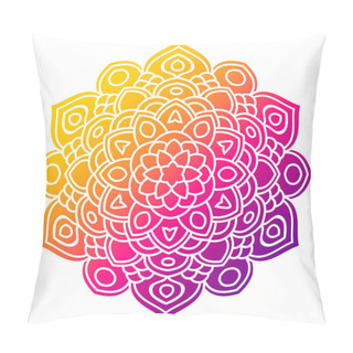Personality  Mandala. Ornamental Round Doodle Flower Isolated On White Background. Geometric Circle Element. Vector Illustration. Pillow Covers