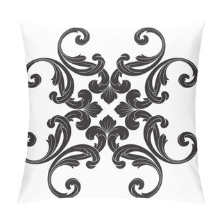 Personality  Classical Baroque Ornament Vector  Pillow Covers