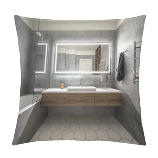 Personality  Stylish Bathroom In Modern Style Pillow Covers