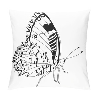 Personality  Black And White Butterfly Pillow Covers