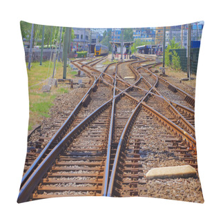 Personality  Railway Track In The City Pillow Covers