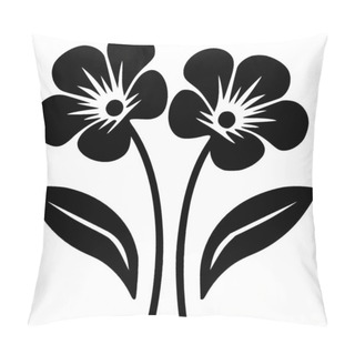 Personality  Flowers - Minimalist And Flat Logo - Vector Illustration Pillow Covers