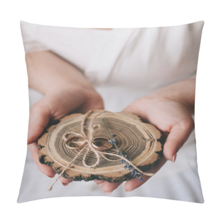 Personality  Wedding Rings In Hands Pillow Covers