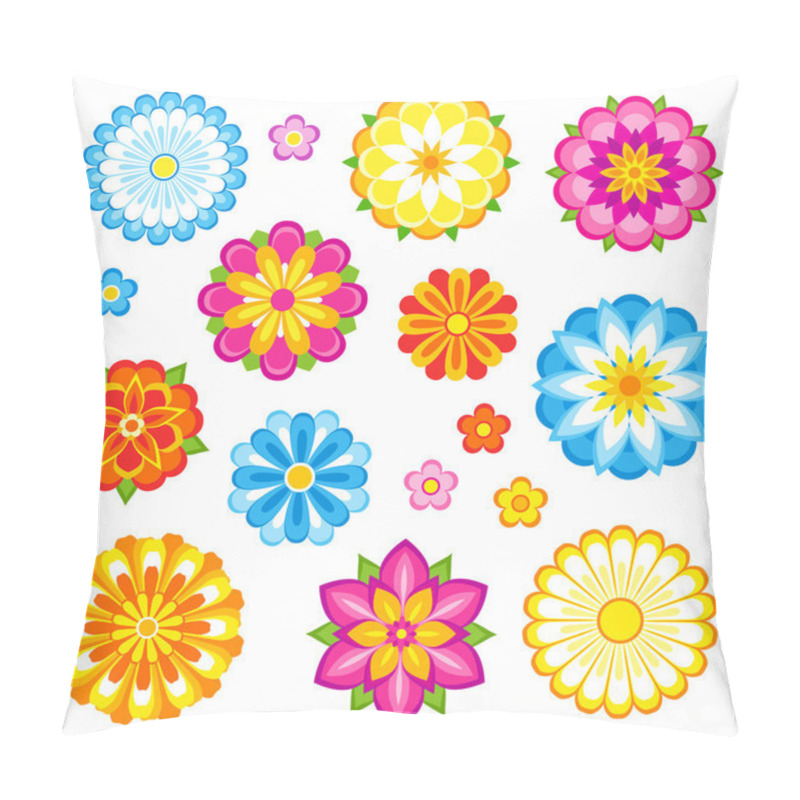 Personality  Vector flowers set pillow covers