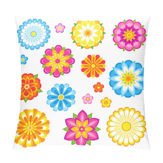 Personality  Vector Flowers Set Pillow Covers