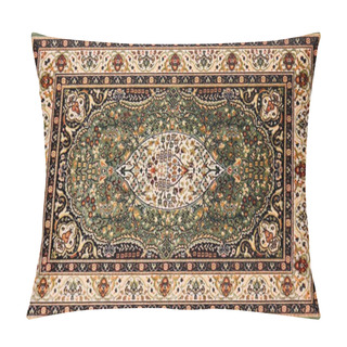 Personality  Arabic Rug With Floral Pattern Pillow Covers