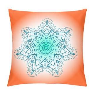 Personality  Oriental Mandala Motif Mehndi Paint Karma Pillow Covers
