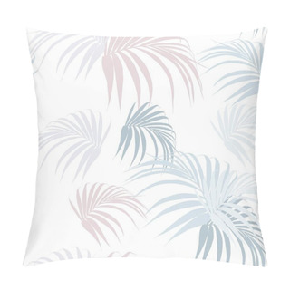 Personality  Creative Universal Floral Background In Tropical Style. Hand Drawn Textures With Palm Leaves. White Background. Pillow Covers