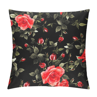 Personality  Floral Pattern With Red Roses Pillow Covers