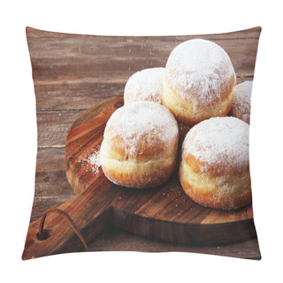 Personality  German Donuts With Jam And Icing Sugar. Carnival Powdered Sugar  Pillow Covers