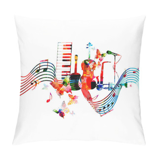 Personality  Colorful Musical Instruments  Pillow Covers