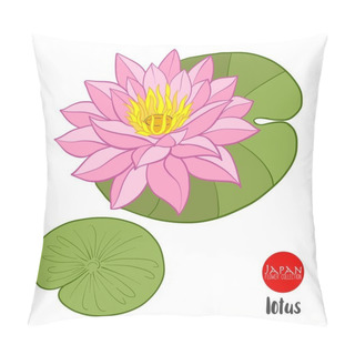 Personality  Lotus Flowers. Stock Vector Illustration Botanic Flowers. Pillow Covers