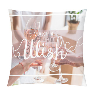 Personality  Women Clinking With Wineglasses  Pillow Covers