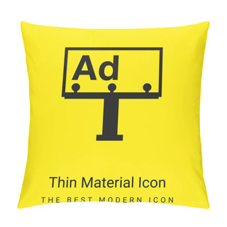 Personality  Billboard Minimal Bright Yellow Material Icon Pillow Covers