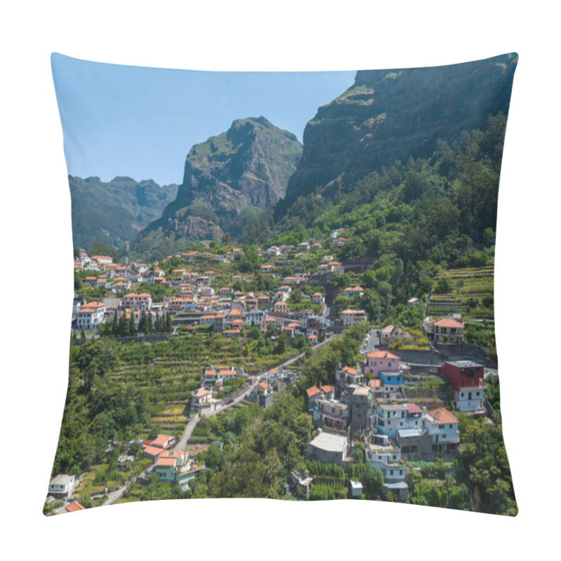 Personality  Curral das Freiras through the Nuns Valley on the island of Madeira, Portugal. pillow covers