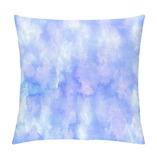 Personality  Watercolor Sky Imitation Background. Cloud Texture Wallpaper. Ink Stains In Blue Tint For Print Design, Backdrop, Banner, Poster, Card, Invitation Pillow Covers