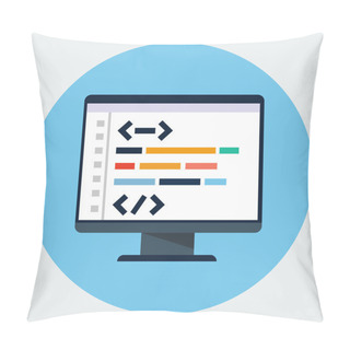 Personality  Vector Coding Icon Pillow Covers