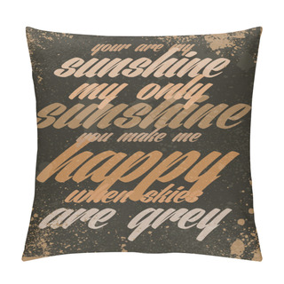 Personality  Typography Illustration With Grunge Effects. Pillow Covers