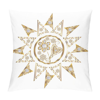 Personality  Golden Sun Pillow Covers