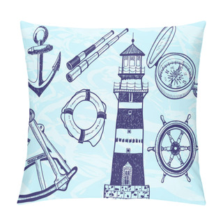 Personality  Nautical Collection - Hand-drawn Illustration Pillow Covers