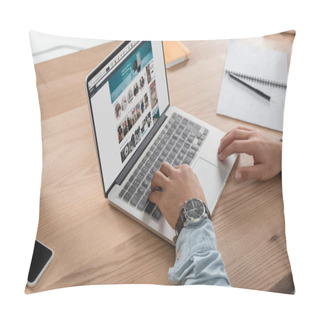Personality  Man Using Laptop Pillow Covers