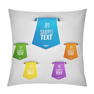 Personality  Vector Set Of Ribbon Labels. Pillow Covers