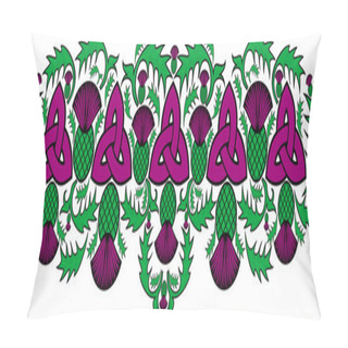 Personality  Celtic Border With Flowers Of The Thistle Pillow Covers