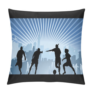 Personality  Football, Soccer Vector Background Pillow Covers