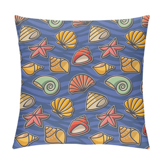 Personality  Seamless Texture On A Nautical Theme With Sea Symbols Pillow Covers