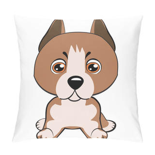 Personality  Staffordshire Terrier Dog Vector Illustration Style Flat Pillow Covers