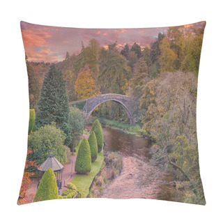 Personality  Brig O' Doon And Ayrshire Gardens That Commemorate Burns In Autumn Pillow Covers