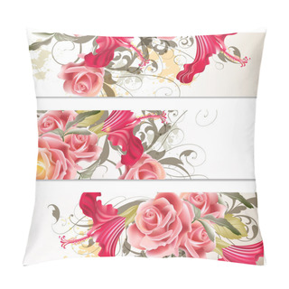 Personality  Business Cards Set In Floral Style Pillow Covers