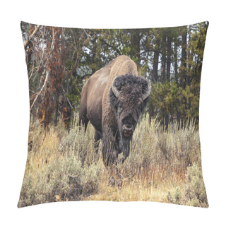 Personality  Yellowstone National Park Bison And Elk Wildlife Pillow Covers