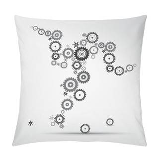 Personality  Abstract Vector Cogs Pillow Covers