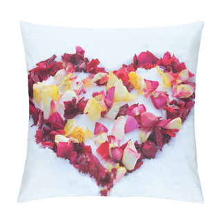 Personality  Heart On The Snow Pillow Covers